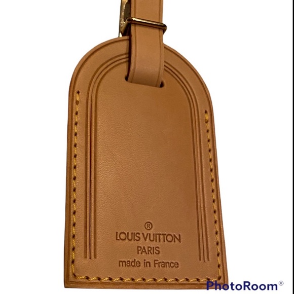 AUTH LOUIS VUITTON REPLACEMENT VACHETTA ID TAG ADDRESS BAG LUGGAGE TAG ACCESSORY - Picture 13 of 13